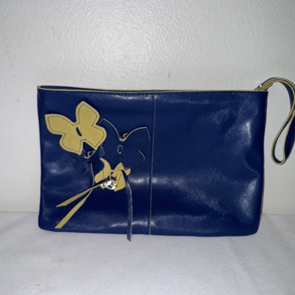 Roberta Gandolfi Genuine leather Italian butterfly‎ purse Spring Blue Summer